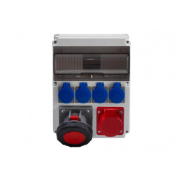 Rozdzielnica CAJA 12M - gniazda 16A 5p, 63A 5p, 4x230V /12 modułów/ IP44