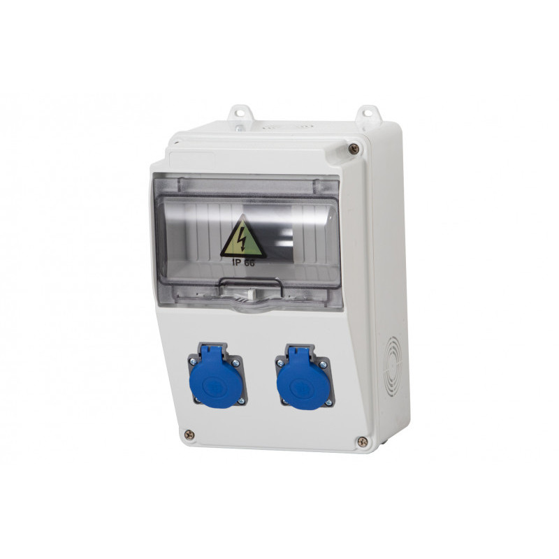 Rozdzielnica LAGO 7M - gniazda 2x230V /7 modułów/ IP44