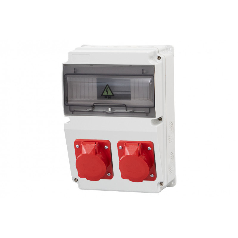 Rozdzielnica LAGO 10M - gniazda 2x32A 5p /10 modułów/ IP44