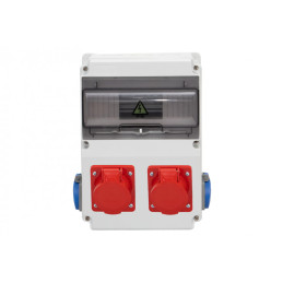 Rozdzielnica LAGO 10M - gniazda 16A 5p, 32A 5p, 2x230V /10 modułów/ IP44