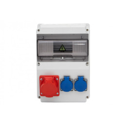 Rozdzielnica LAGO 10M - gniazda 32A 5p, 2x230V /10 modułów/ IP44