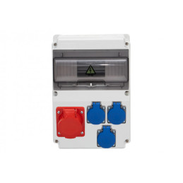 Rozdzielnica LAGO 10M - gniazda 16A 5p, 3x230V /10 modułów/ IP44