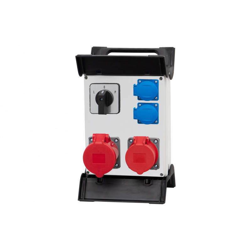 Rozdzielnica R-240 na stelażu plastikowym - gniazda 2x32A 5p, 2x230V, L/P(32A) IP44