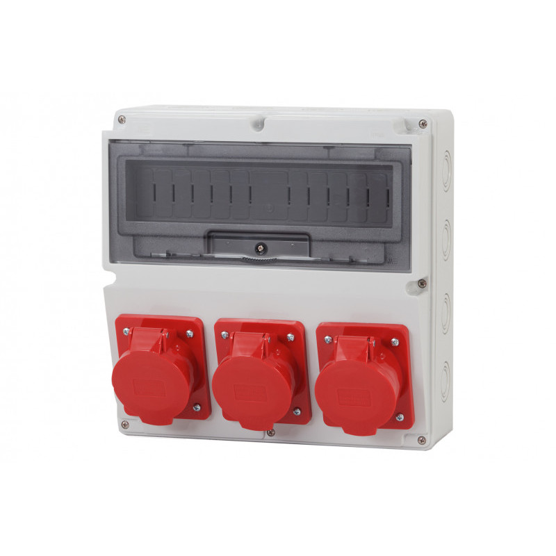 Rozdzielnica LAGO 14M - gniazda 3x32A 5p /14 modułów/ IP44