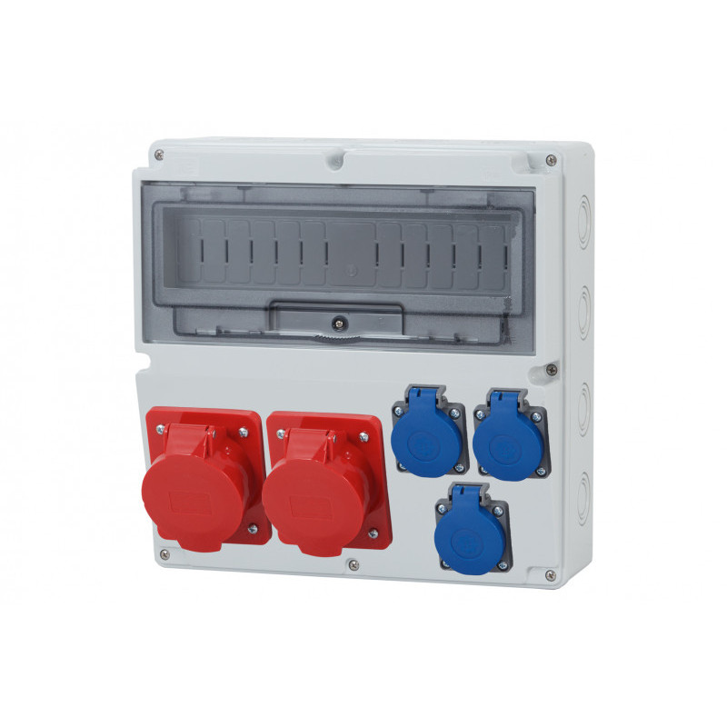 Rozdzielnica LAGO 14M - gniazda 2x32A 5p, 3x230V /14 modułów/ IP44