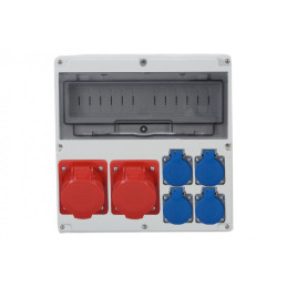 Rozdzielnica LAGO 14M - gniazda 2x16A 5p, 4x230V /14 modułów/ IP44