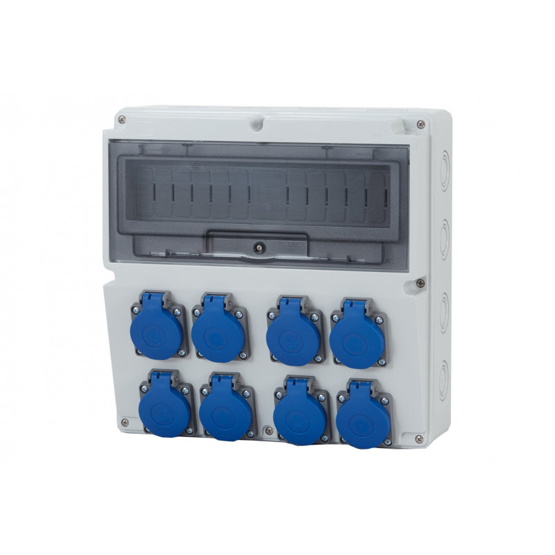 Rozdzielnica LAGO 14M - gniazda 8x230V /14 modułów/ IP44
