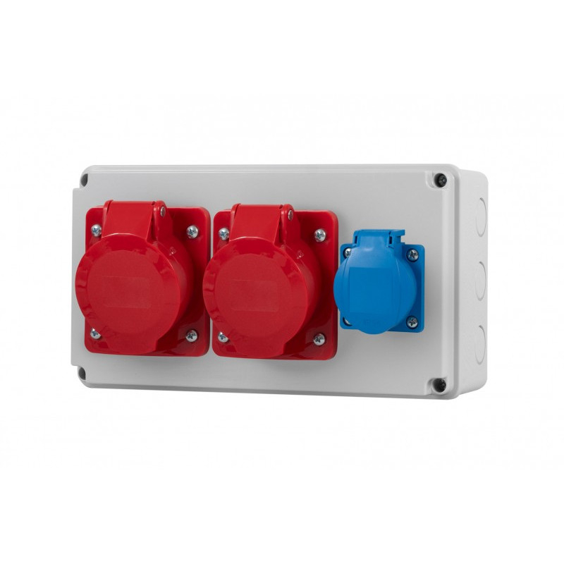 Rozdzielnica HORIZONTAL - gniazda 2x16A 5p, 230V IP44