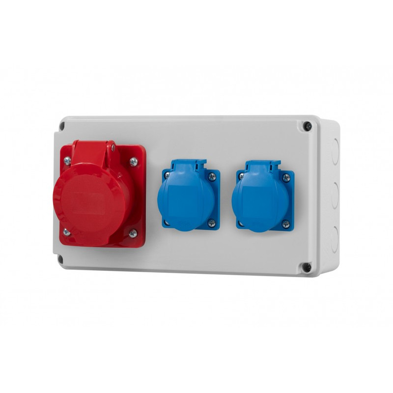 Rozdzielnica HORIZONTAL - gniazda 32A 5p, 2x230V IP44
