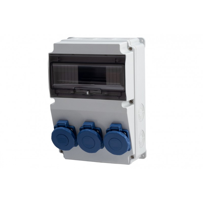 Rozdzielnica LAGO 10M - gniazda 3x230V /10 modułów/ IP65
