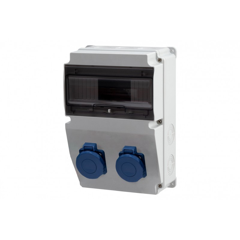 Rozdzielnica LAGO 10M - gniazda 2x230V /10 modułów/ IP65