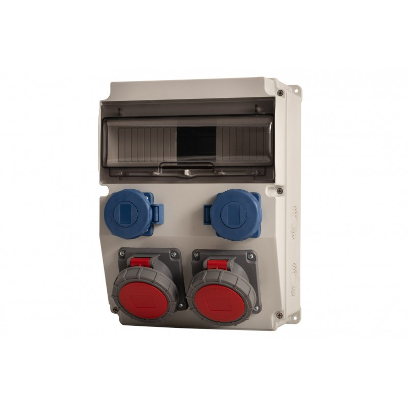 Rozdzielnica CAJA 12M - gniazda 2x32A 5p, 2x230V /12 modułów/ IP65