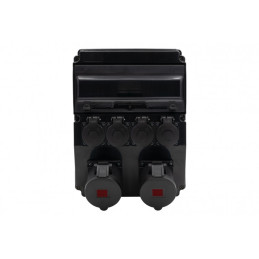 Rozdzielnica CAJA 12M SCENIC - gniazda proste 16A 5p, 32A 5p, 4x230V /12 modułów/ IP44