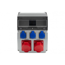 Rozdzielnica CAJA 12M BICOLOR - gniazda 2x32A 5p, 3x230V /12 modułów/ IP44