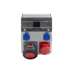 Rozdzielnica CAJA 12M BICOLOR - gniazda 32A 5p, 63A 5p, 2x230V /12 modułów/ IP44