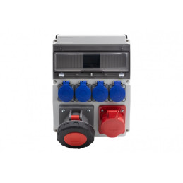 Rozdzielnica CAJA 12M BICOLOR - gniazda 32A 5p, 63A 5p, 4x230V /12 modułów/ IP44