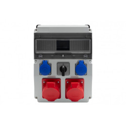 Rozdzielnica CAJA 12M BICOLOR - gniazda 2x16A 5p, 2x230V, 0/1(32A) /12 modułów/ IP44