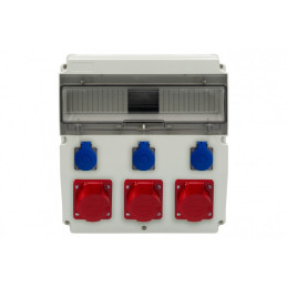Rozdzielnica CAJA 15M - gniazda 2x16A 5p, 32A 5p, 3x230V /15 modułów/ IP44