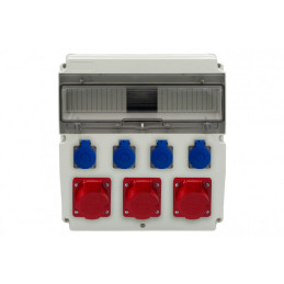 Rozdzielnica CAJA 15M - gniazda 16A 5p, 2x32A 5p, 4x230V /15 modułów/ IP44