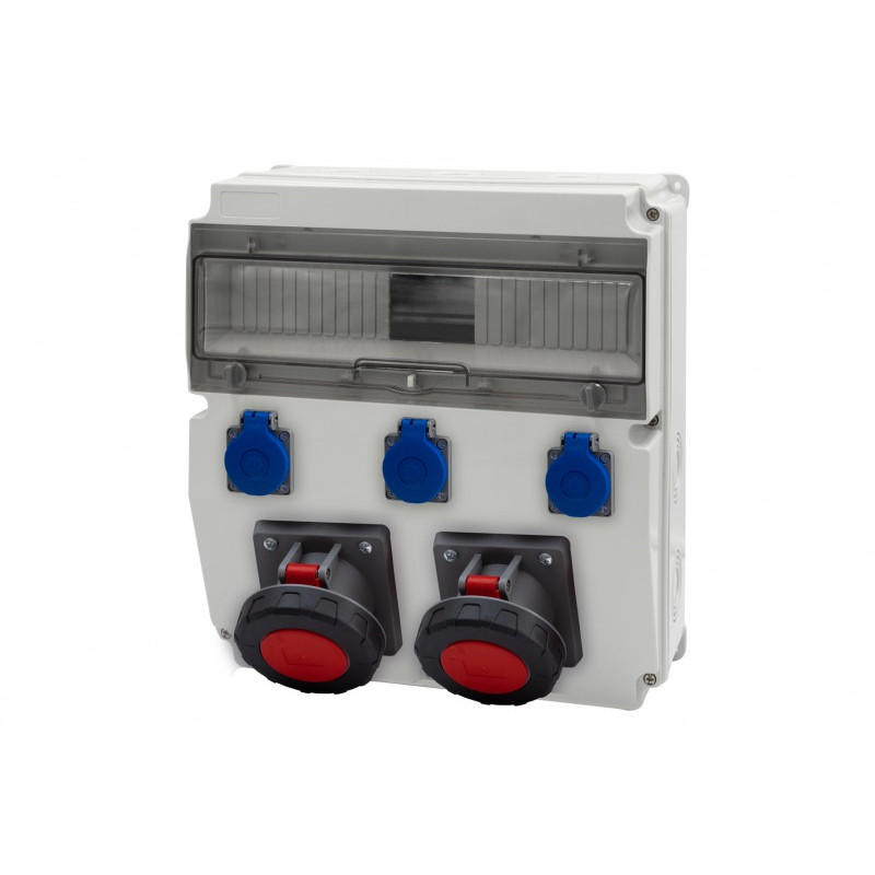 Rozdzielnica CAJA 15M - gniazda 2x63A 5p, 3x230V /15 modułów/ IP44