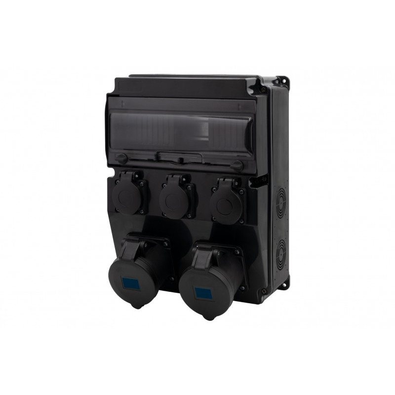 Rozdzielnica CAJA 12M SCENIC - gniazda proste 2x32A 3p, 3x230V /12 modułów/ IP44