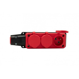 Listwa gumowa 3x230V 16A IP54 czerwona