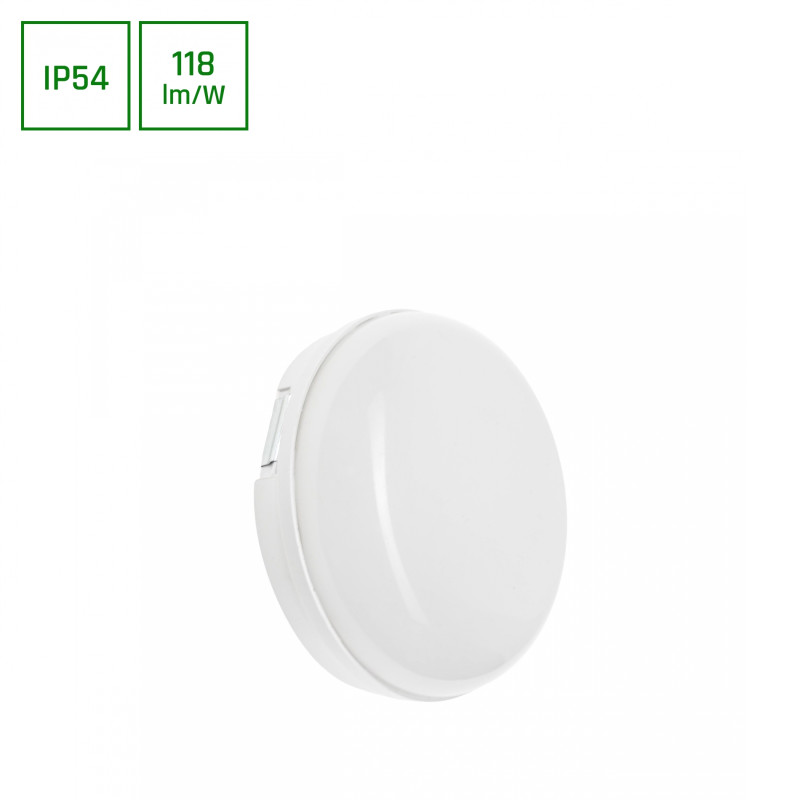 TECHNIC LAMP KANAŁOWA 8W NW 230V 120st IP54 IK10 140x48mm BIAŁY okrągła