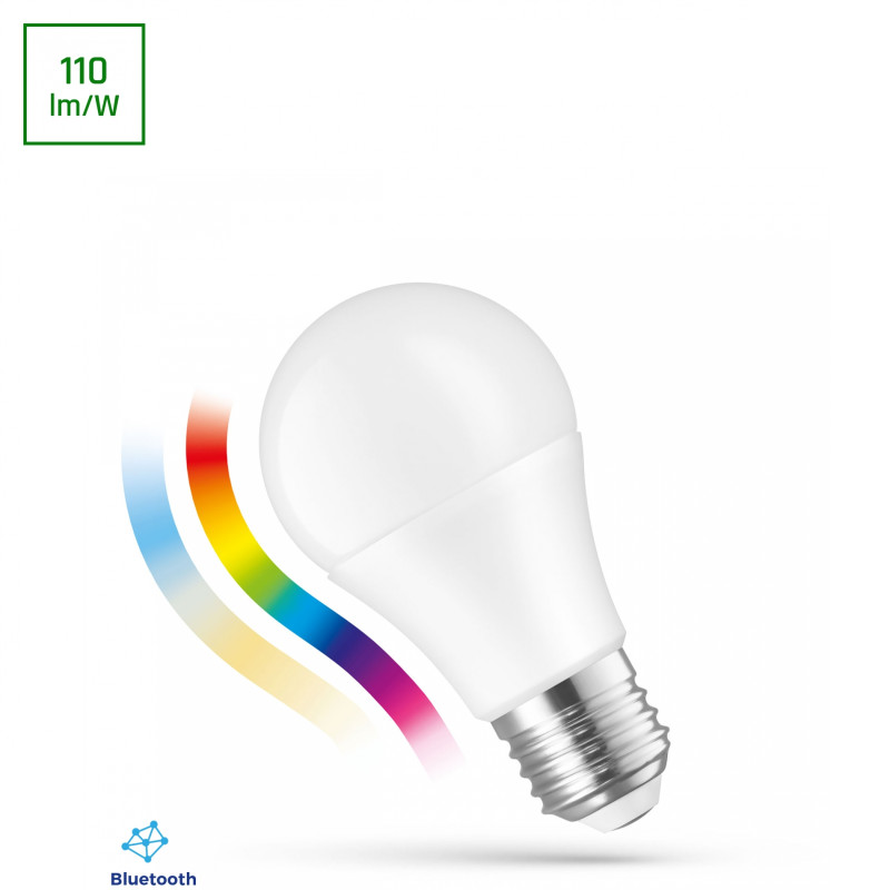 LED GLS 8.5W E-27 230V RGBW+CCT+DIM BTM Spectrum SMART Easy Smart