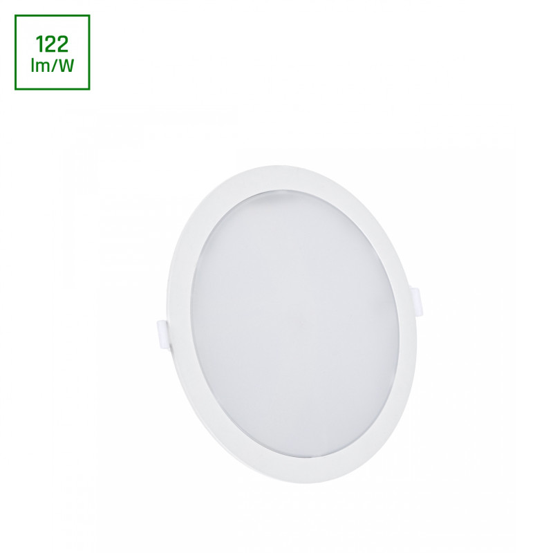 ALGINE ECO 2w1 NATYNK-PODTYNK DOWNLIGHT 18W WW 230V 110st IP20 IK06 223x35mm BIAŁY okrągła