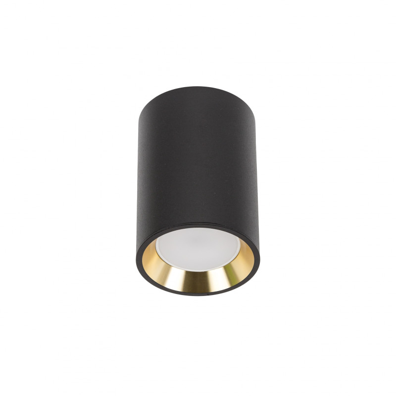 CHLOE GU10 MINI NATYNKOWA GU10 250V IP20 70x100mm CZARNY, ŚRODEK ZŁOTY okrągła