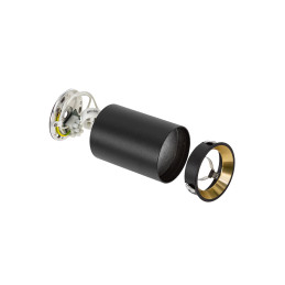 CHLOE GU10 MINI NATYNKOWA GU10 250V IP20 70x100mm CZARNY, ŚRODEK ZŁOTY okrągła
