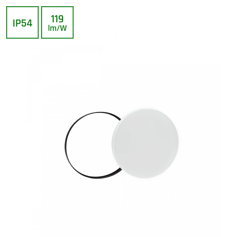 NYMPHEA BLACK & WHITE RINGS 24W CW 230V 115st IP54 FI320x52 BIAŁY/CZARNY OKRĄGŁA