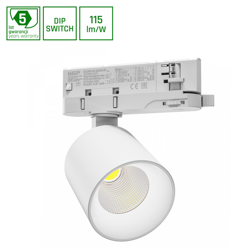 ARTEMIDA MINI 6.5-20W WW 230V 36, 60st. IP20 Ra90 75x78x110 BIAŁY 5 lat gwarancji z regulacją mocy