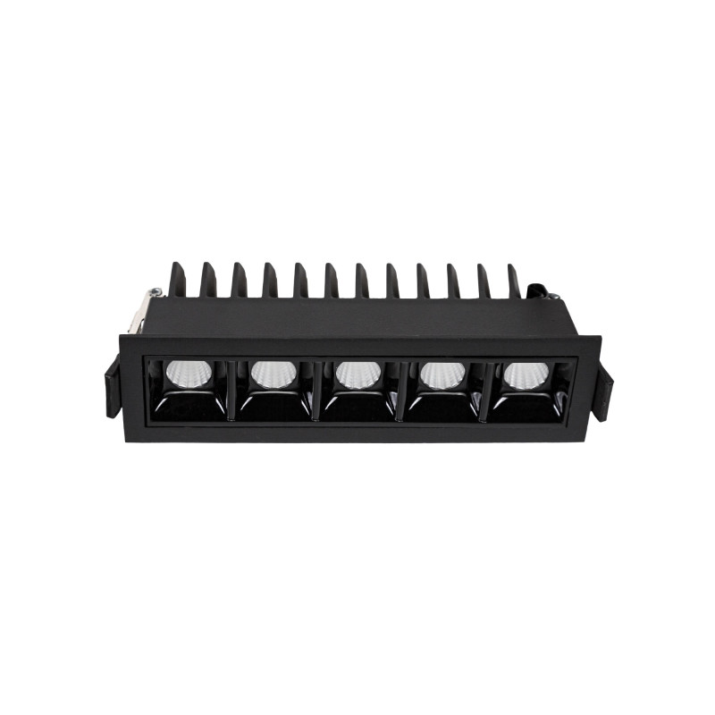 GRID - Model L - oprawa podtynkowa 47x45x147 mm, 12W, 45°, kolor czarny