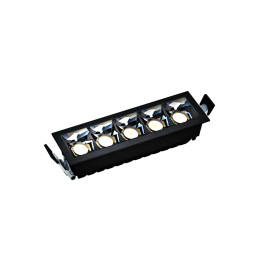GRID - Model L - oprawa podtynkowa 47x45x147 mm, 12W, 45°, kolor czarny