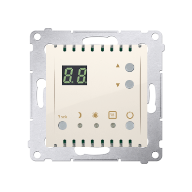 Regulator temperatury z wyświetlaczem (czujnik wewnętrzny) kremowy-252747