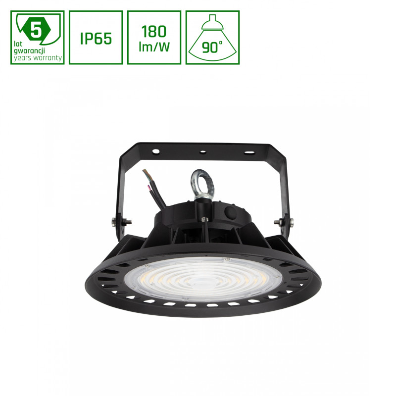 PLATEO 3 HIGH BAY 100W NW 230V 90ST IP65 IK08 270X160MM CZARNY 5 LAT GW. DALI