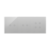 Panel dotykowy 3 moduły 2 pola dotykowe poziome, 2 pola dotykowe poziome, 4 pola dotykowe, srebrna mgła-251784