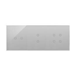 Panel dotykowy 3 moduły 2 pola dotykowe poziome, 2 pola dotykowe pionowe, 4 pola dotykowe, srebrna mgła-251811