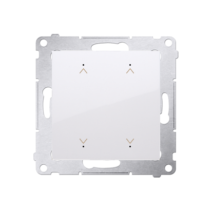 Łącznik/Przycisk roletowy podwójny elektroniczny biały 6A-252639