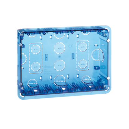 Puszka podtynkowa SIMON 500 3×S500 6×K45 niebieski transparentny-255735