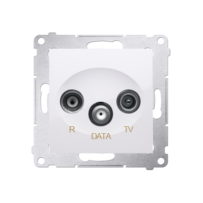 Gniazdo antenowe R-TV-DATA tłum.:10dB biały-252951