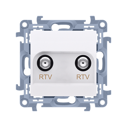 Gniazdo antenowe RTV-RTV końcowe biały-254480