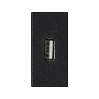 Płytka K45 złącze USB typ A 45×22,5mm szary grafit-256497