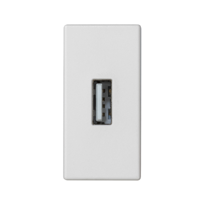 Płytka K45 złącze USB typ A 45×22,5mm czysta biel-256496