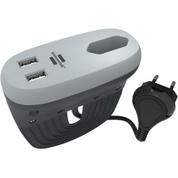 gniazdo sofy brennenstuhl®estilo z funkcją ładowania 1xEuro-socket i 2xUSB-Charger antracyt/szary