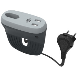 gniazdo sofy brennenstuhl®estilo z funkcją ładowania 1xEuro-socket i 2xUSB-Charger antracyt/szary