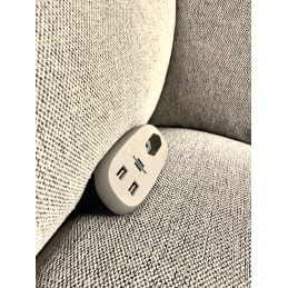 gniazdo sofy brennenstuhl®estilo z funkcją ładowania 1xEuro-socket i 2xUSB-Charger antracyt/szary
