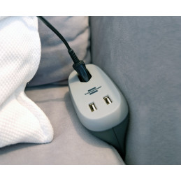 gniazdo sofy brennenstuhl®estilo z funkcją ładowania 1xEuro-socket i 2xUSB-Charger antracyt/szary