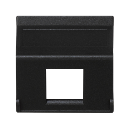 Plakietka teleinformatyczna K45 do adapterów MD pojedyncza bez osłon skośna 45×45mm szary grafit-256397